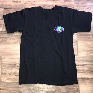 Vans black and neon pink neon green blue and black logo shorts sleeves tshirt